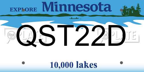QST22D Minnesota License Plate