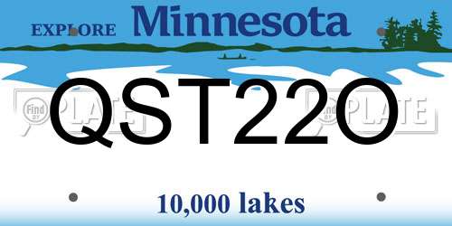 QST22O Minnesota License Plate