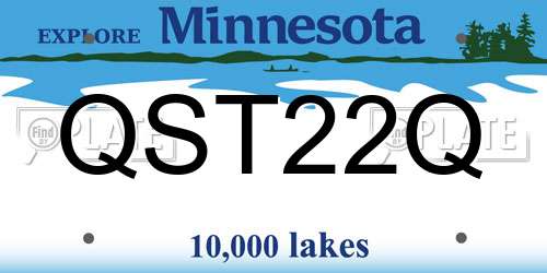 QST22Q Minnesota License Plate