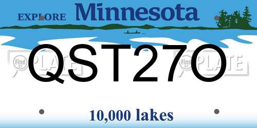 QST27O Minnesota License Plate