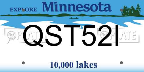 QST52I Minnesota License Plate