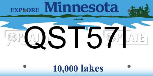 QST57I Minnesota License Plate