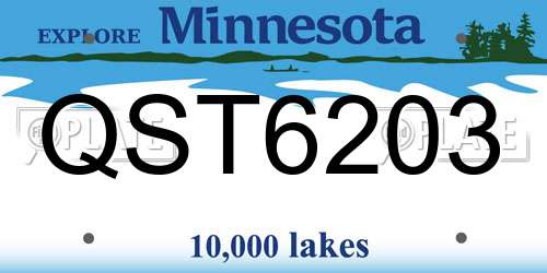 QST6203 Minnesota License Plate
