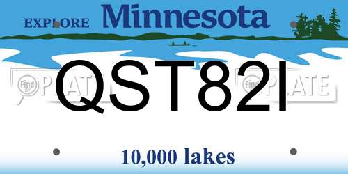 QST82I Minnesota License Plate