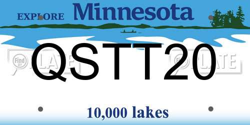 QSTT20 Minnesota License Plate