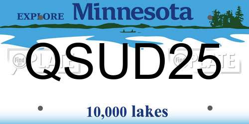 QSUD25 Minnesota License Plate