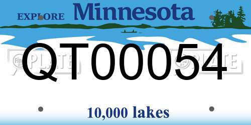 QT00054 Minnesota License Plate