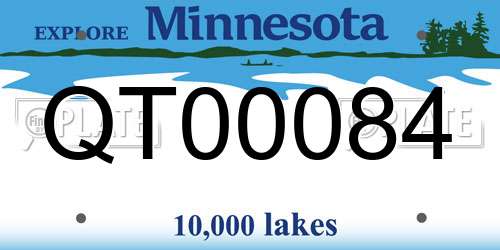QT00084 Minnesota License Plate