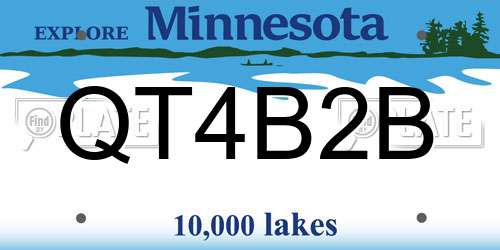 QT4B2B Minnesota License Plate