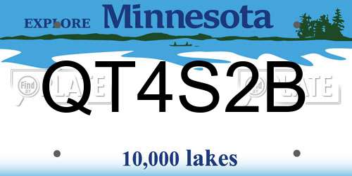 QT4S2B Minnesota License Plate