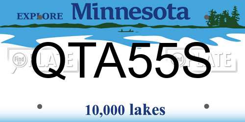 QTA55S Minnesota License Plate