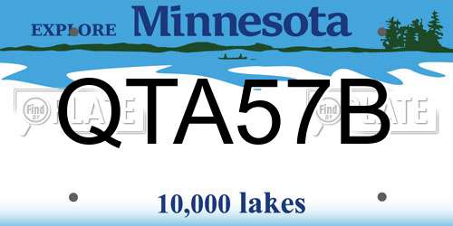 QTA57B Minnesota License Plate