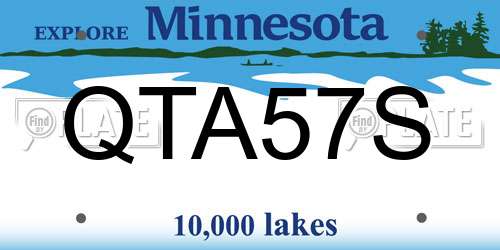 QTA57S Minnesota License Plate