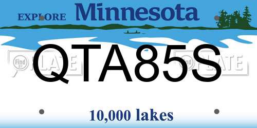 QTA85S Minnesota License Plate
