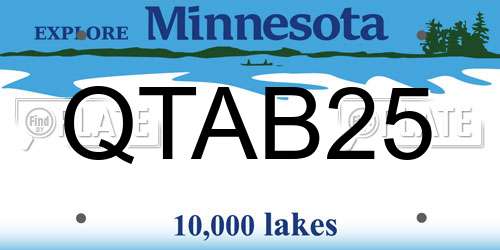 QTAB25 Minnesota License Plate