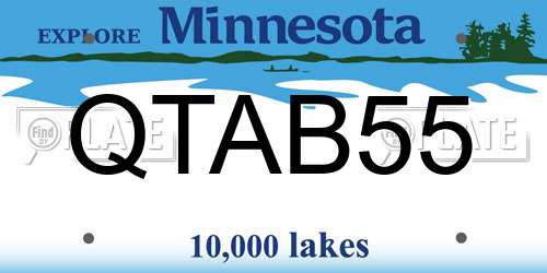 QTAB55 Minnesota License Plate