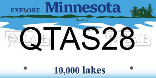 QTAS28 Minnesota License Plate
