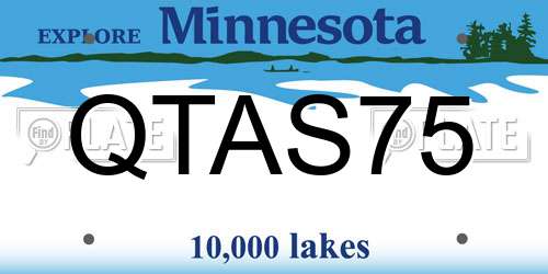 QTAS75 Minnesota License Plate