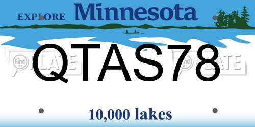 QTAS78 Minnesota License Plate