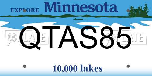 QTAS85 Minnesota License Plate