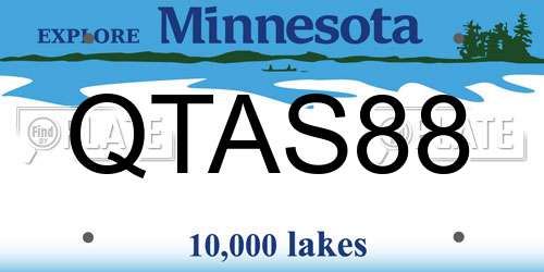 QTAS88 Minnesota License Plate