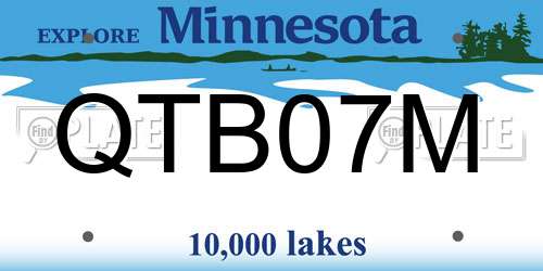 QTB07M Minnesota License Plate