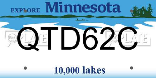 QTD62C Minnesota License Plate