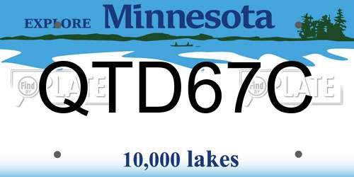 QTD67C Minnesota License Plate