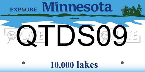 QTDS09 Minnesota License Plate