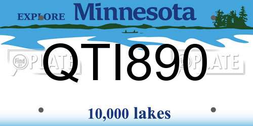 QTI890 Minnesota License Plate