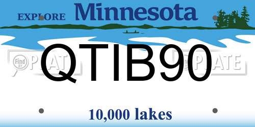 QTIB90 Minnesota License Plate