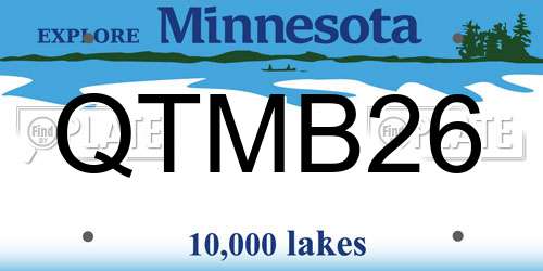 QTMB26 Minnesota License Plate