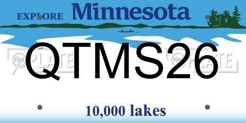 QTMS26 Minnesota License Plate