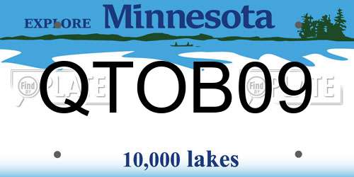 QTOB09 Minnesota License Plate