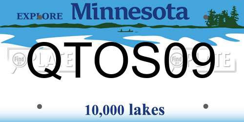 QTOS09 Minnesota License Plate