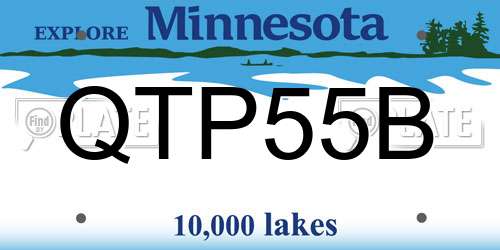 QTP55B Minnesota License Plate