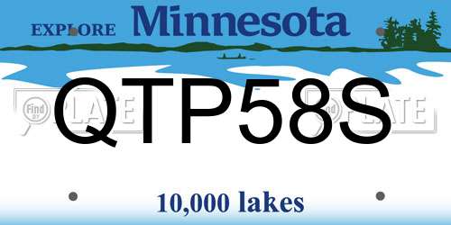 QTP58S Minnesota License Plate