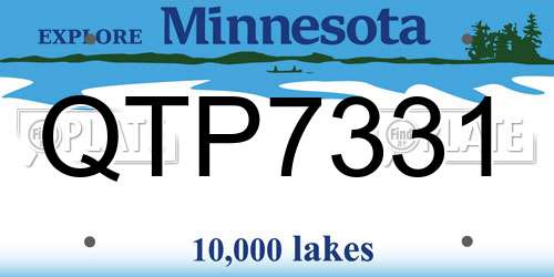 QTP7331 Minnesota License Plate