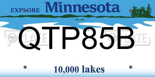QTP85B Minnesota License Plate