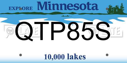 QTP85S Minnesota License Plate