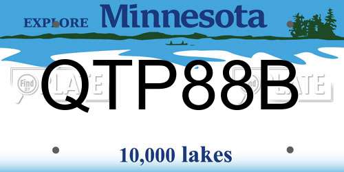 QTP88B Minnesota License Plate
