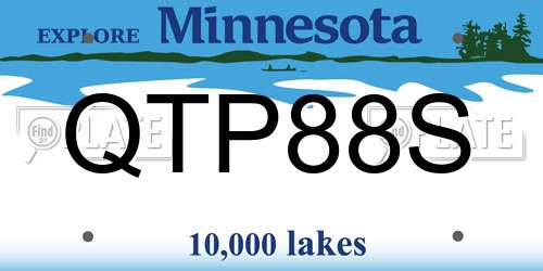 QTP88S Minnesota License Plate