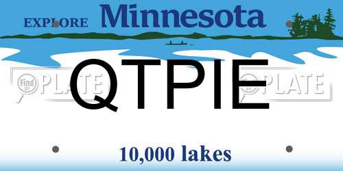 QTPIE Minnesota License Plate