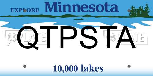 QTPSTA Minnesota License Plate