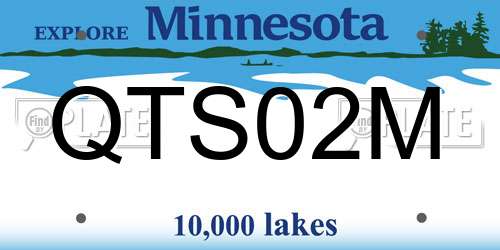 QTS02M Minnesota License Plate