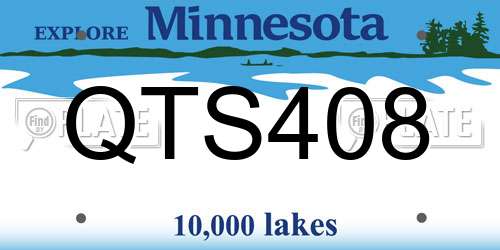 QTS408 Minnesota License Plate