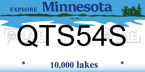 QTS54S Minnesota License Plate