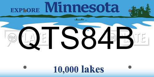 QTS84B Minnesota License Plate