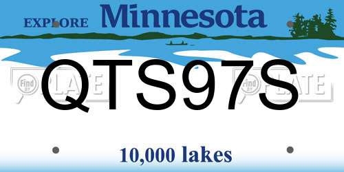 QTS97S Minnesota License Plate