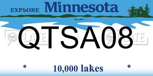 QTSA08 Minnesota License Plate
